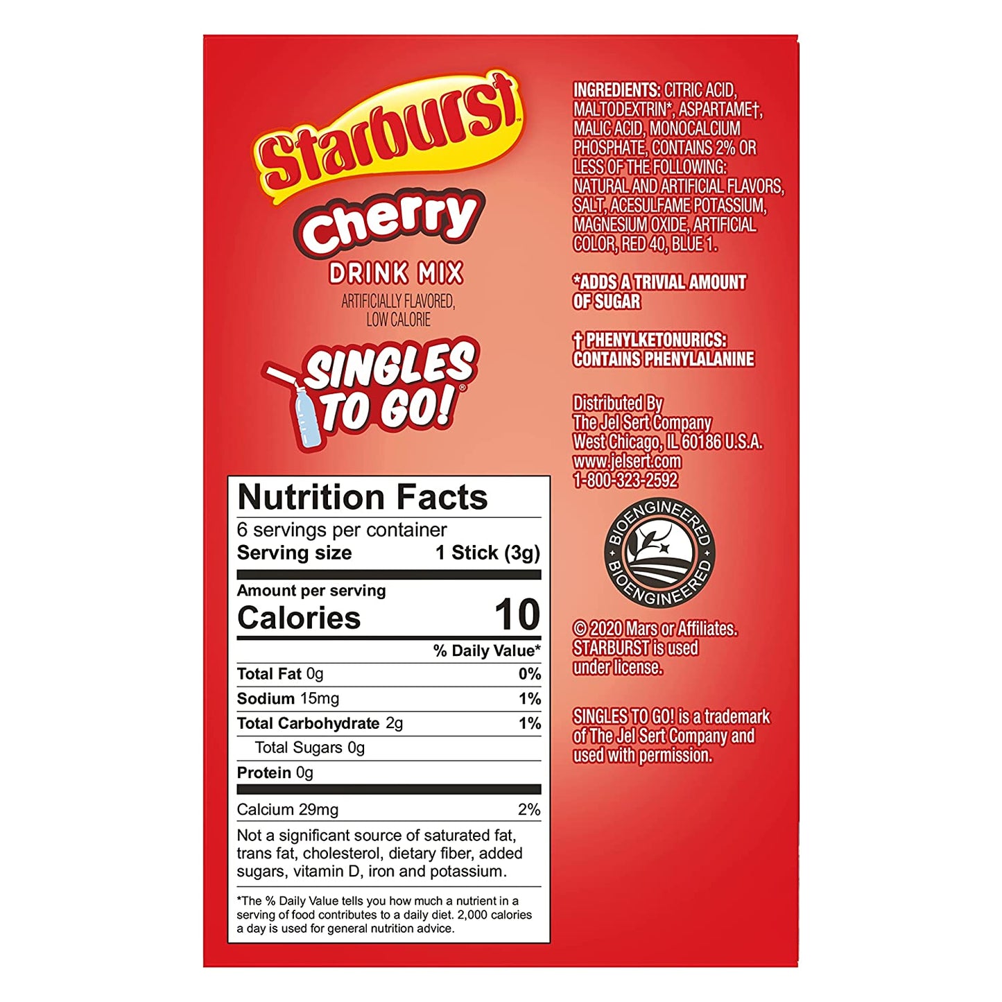 Cherry Starburst Drink Mix Sticks Variety Pack (6 Ct) image 1