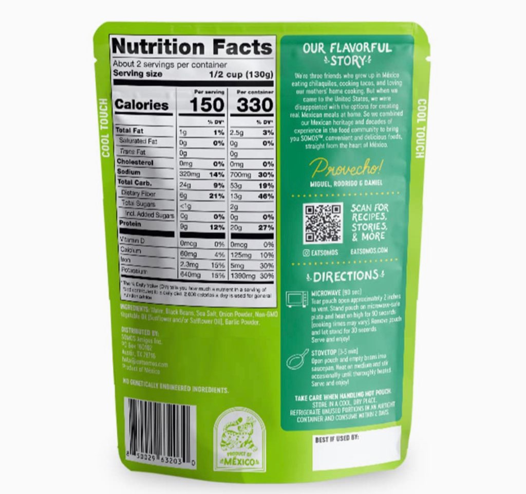 SOMOS Mexicab Black Beans (6 Pack) image 1