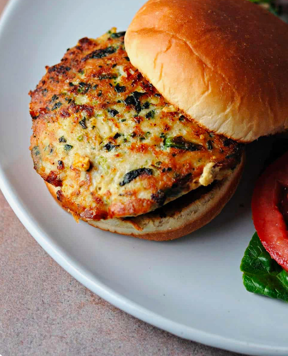 Amylu Chicken Burgers Spinach & Feta image 3