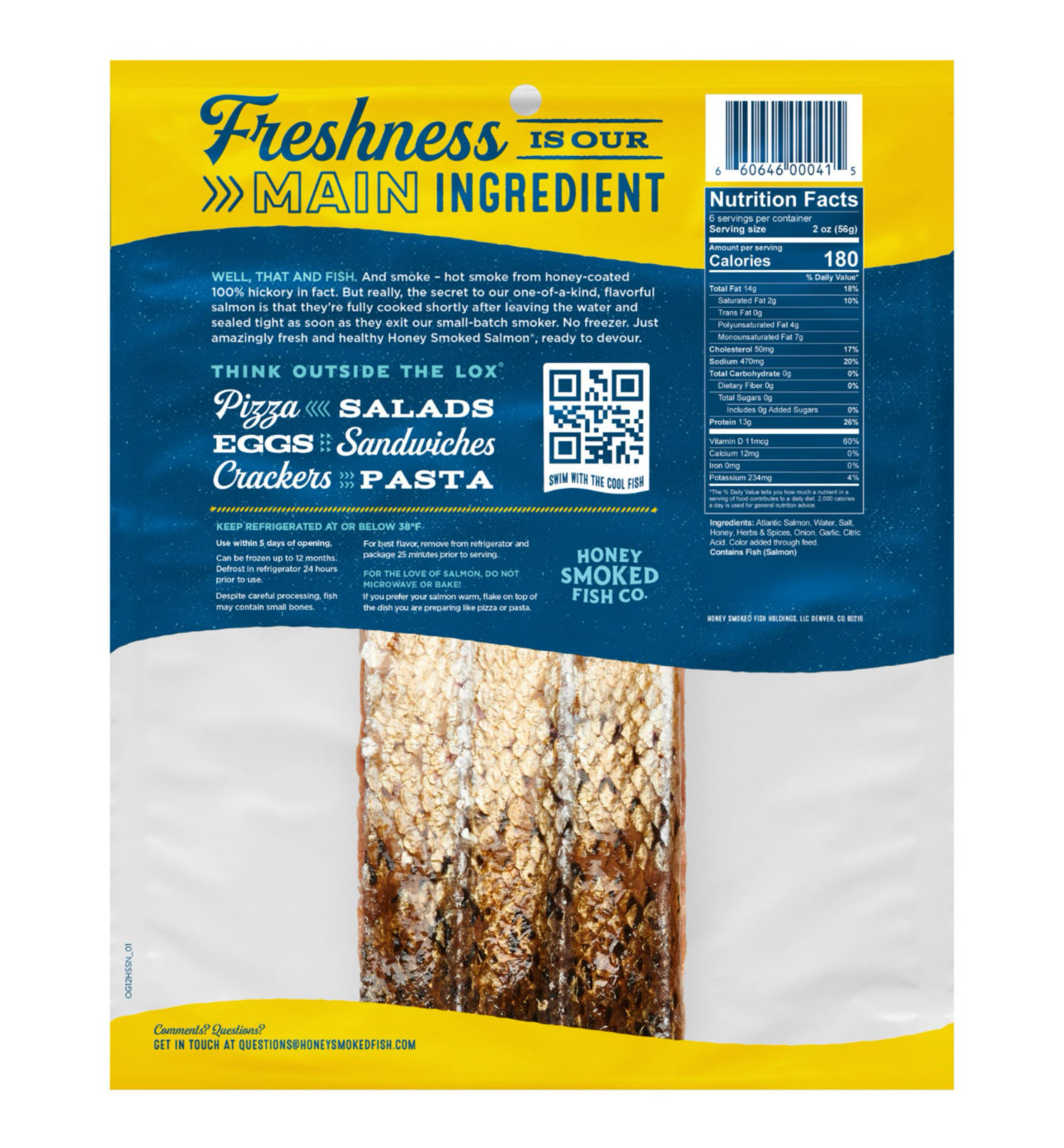 Honey Smoked Salmon, Original Flavor, 12 oz. (Jumbo size) image 1