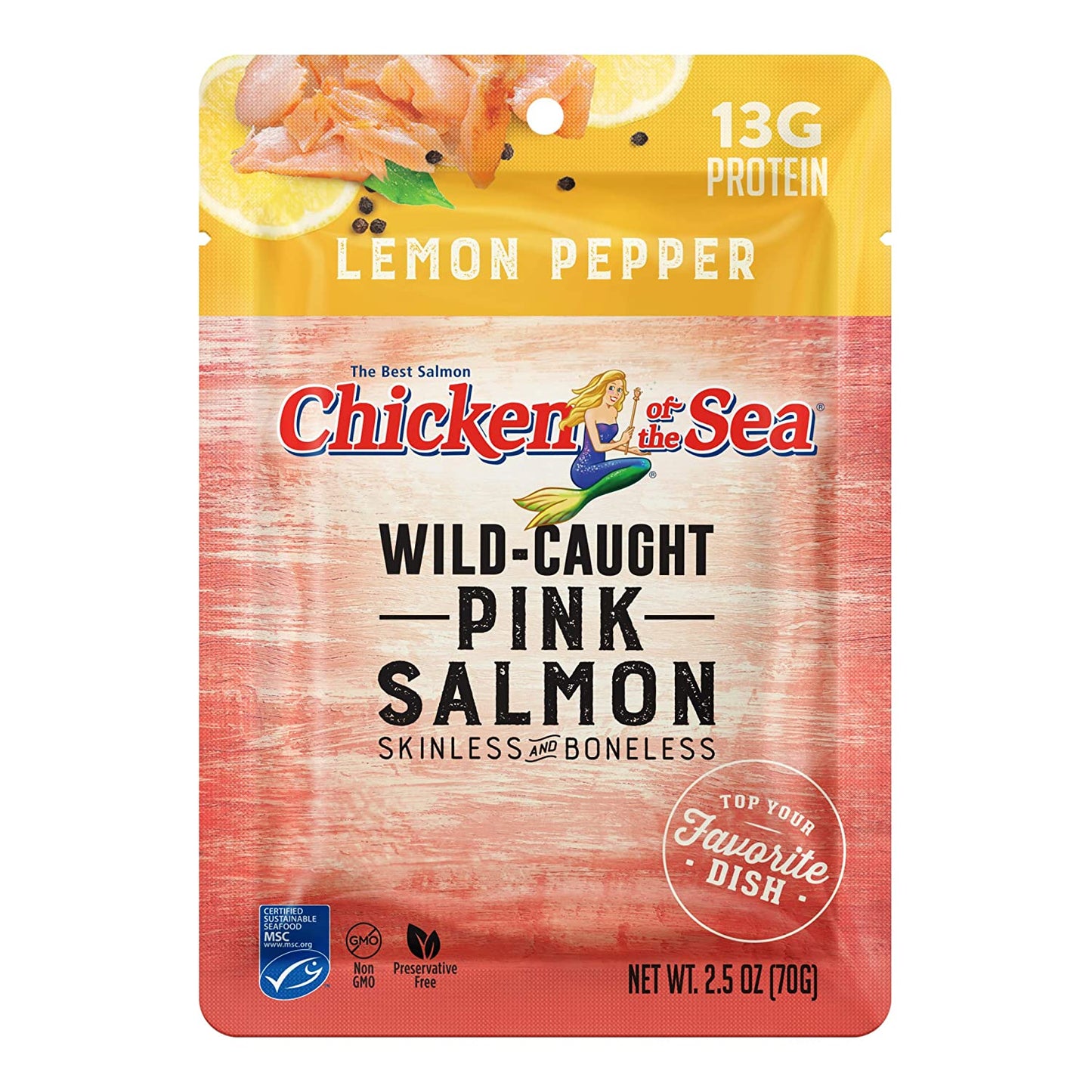 Wild Caught Pink Salmon Lemon Pepper 2.5oz (12 Pack) image 0