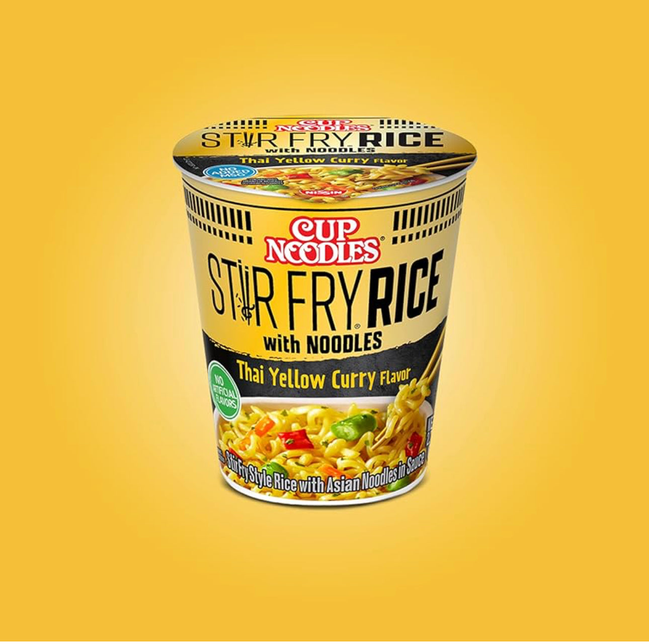 Cup Noodles Stir Fry Rice with Noodles, Thai Yellow Curry, 2.61 Ounce 6 Pack image 4
