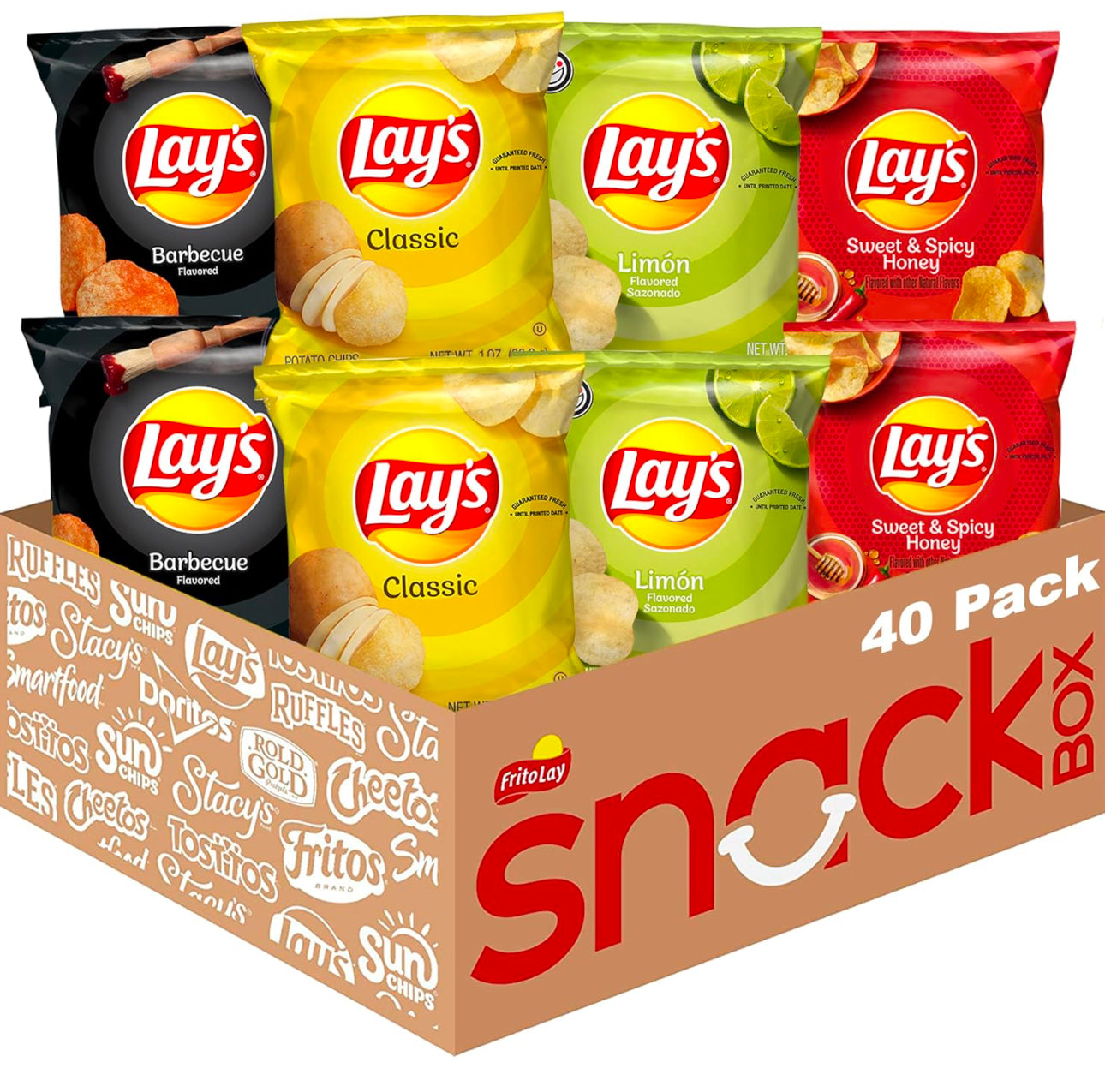Lay's Potato Chips, Classic Chips Variety Pack of 40 image 0