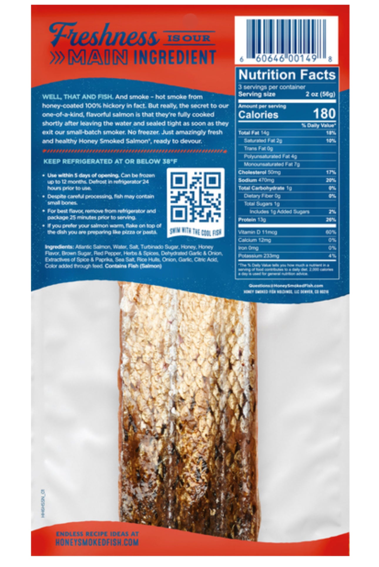 Honey Smoked Fish Co. Hot Honey Smoked Salmon Refrigerated 6oz (Med. size) image 2