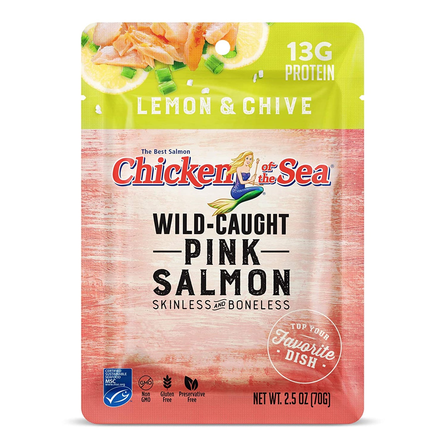 Wild Caught Pink Salmon Lemon & Chive 2.5oz (12 Pack) image 0