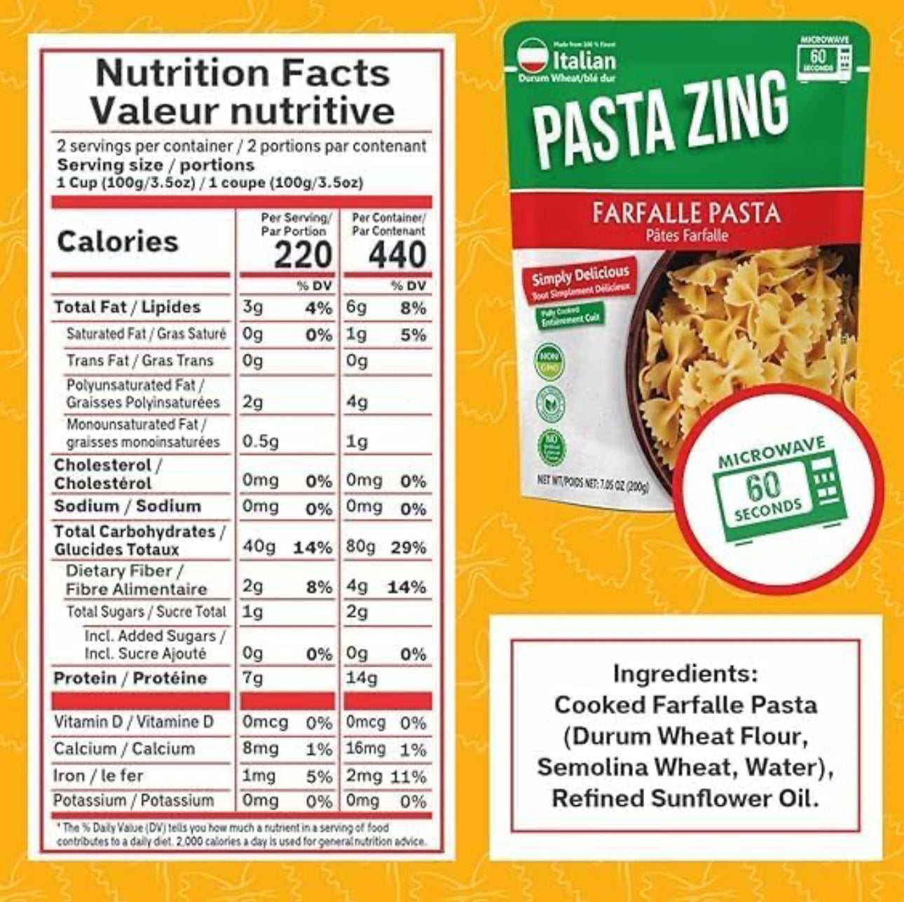 Pasta Zing Variety Pasta Pack of 7 | 2x Elbow | 2x Farfalle | 3x Spaghetti Pasta image 4