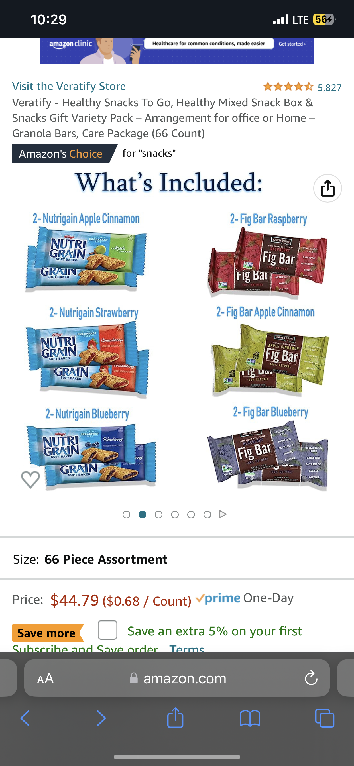 Granola Bars Variety Pack (66 Ct) image 4