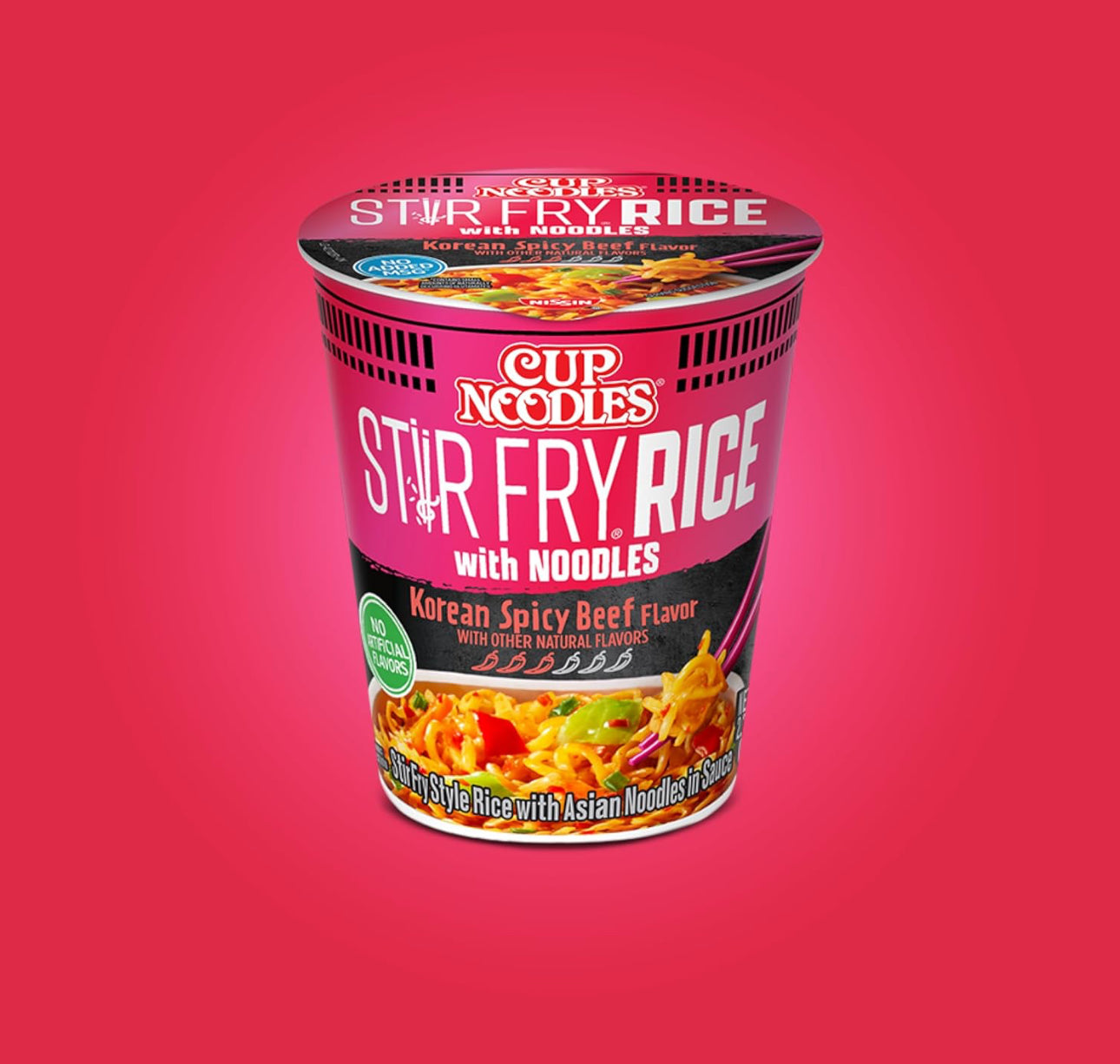 Cup Noodles Stir Fry Rice with Noodles, Spicy Beef Flavor, 2.68 Ounce Pack of 12 image 3