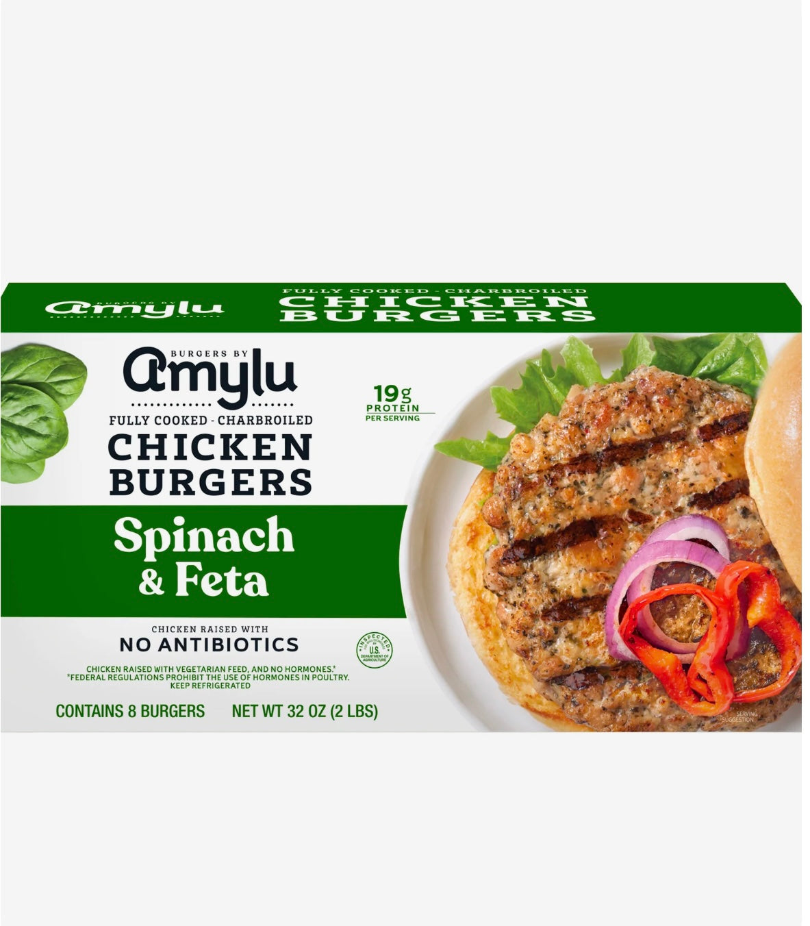 Amylu Chicken Burgers Spinach & Feta image 1