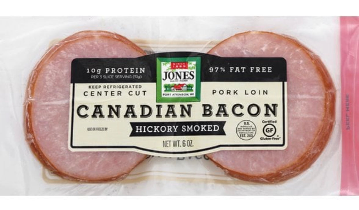 Jones Hickory Smoked Pork Canadian Bacon image 0