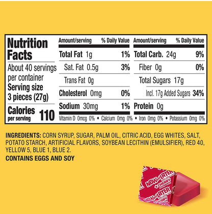 Now and Later Giant Chewy Original Mix, Mixed Fruit Chew Candy, 38 Ounce Jar image 4