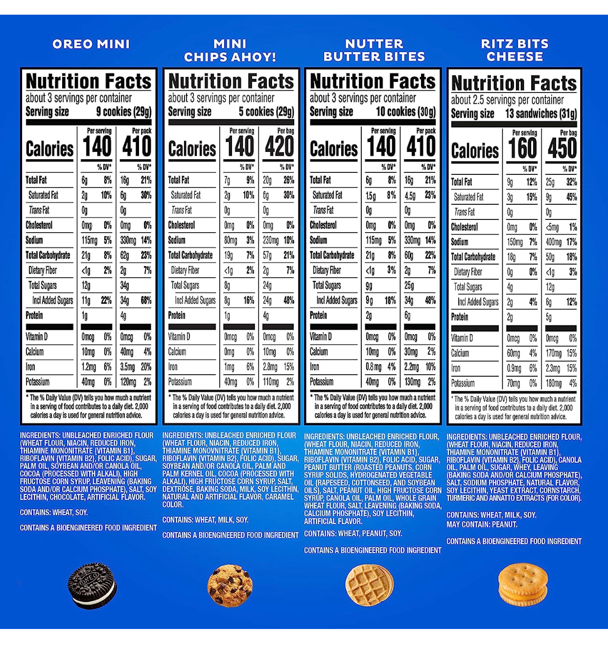 Mini Oreo, Ritz, Chip Ahoy & Nutter Butter Variety Pack image 2