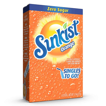 Orange Sunkist Single Drink Mix Sticks (6 Ct) image 0