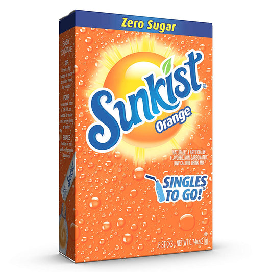 Orange Sunkist Single Drink Mix Sticks (6 Ct) image 0