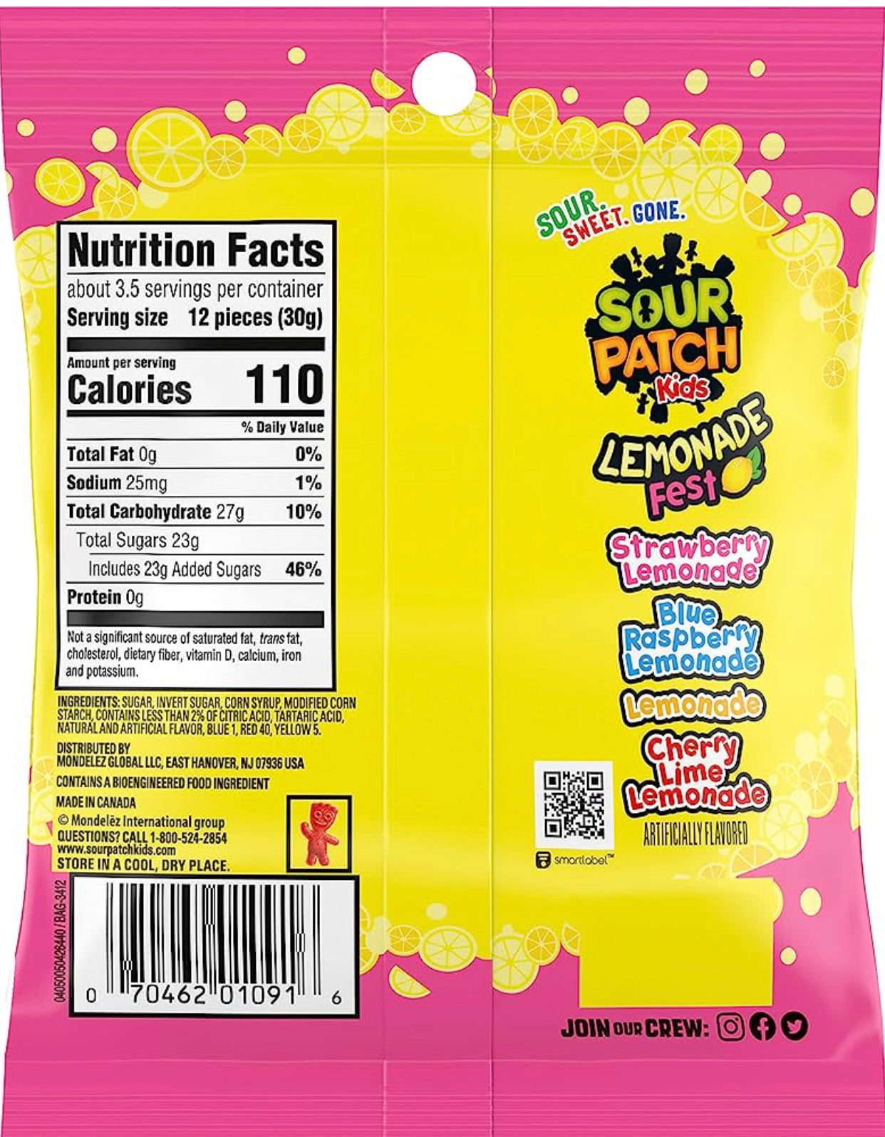 Sour Patch Kids Lemonade Fest Soft & Chewy Candy (12 Pack) image 4