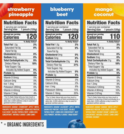 Noka Superfood Fruit Smoothie Pouches Variety 4.22oz (12 Pack)  image 1