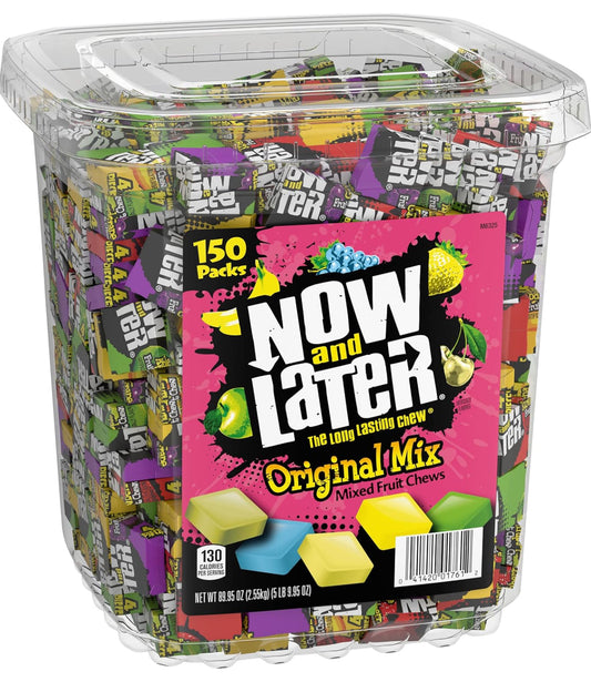 Now & Later Original Mix, Individually Wrapped Mixed Fruit Chew Candy (150 Piece image 0
