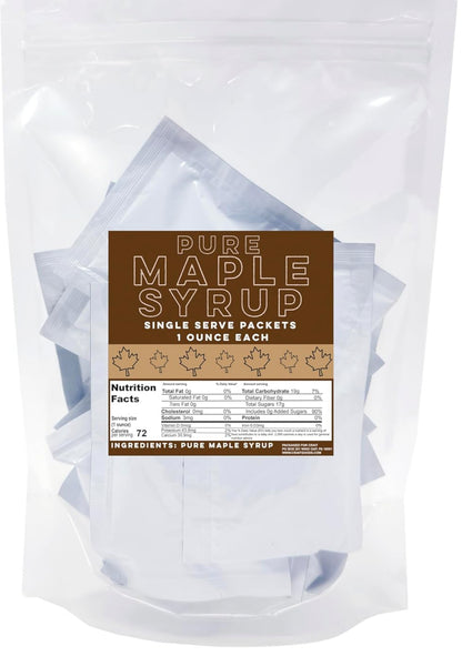 Pure Maple Syrup Packets Single Serve Pack of 12