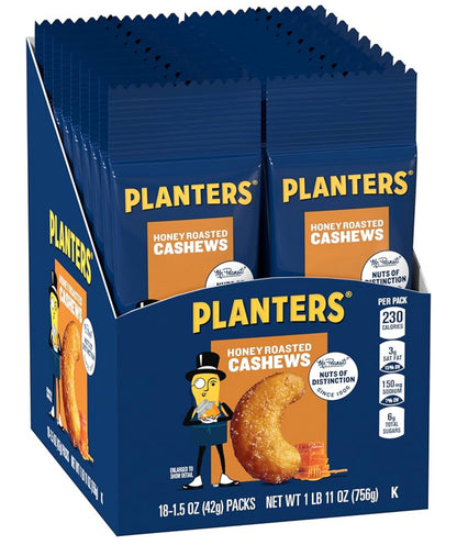 Planters Salted Caramel Peanuts 18 Pk 1.5 Oz