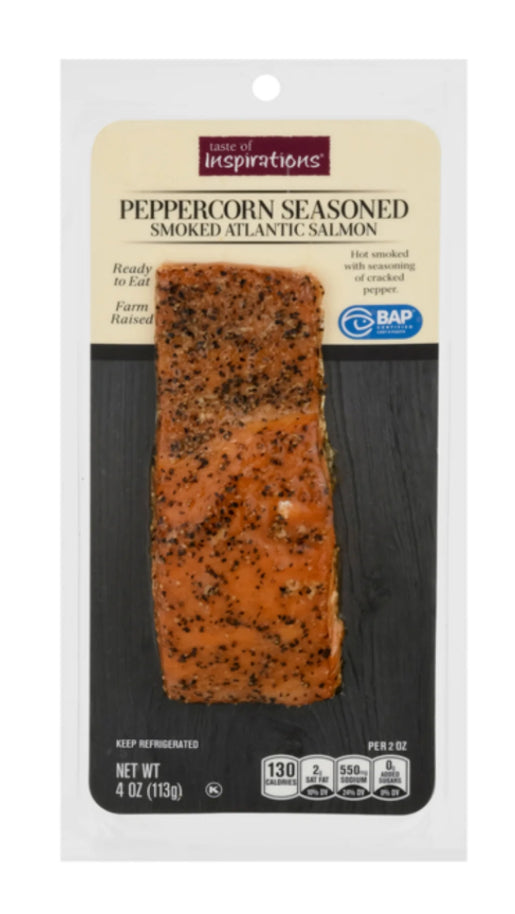 Taste of Inspirations Peppercorn Seasoned Smoked Atlantic Salmon