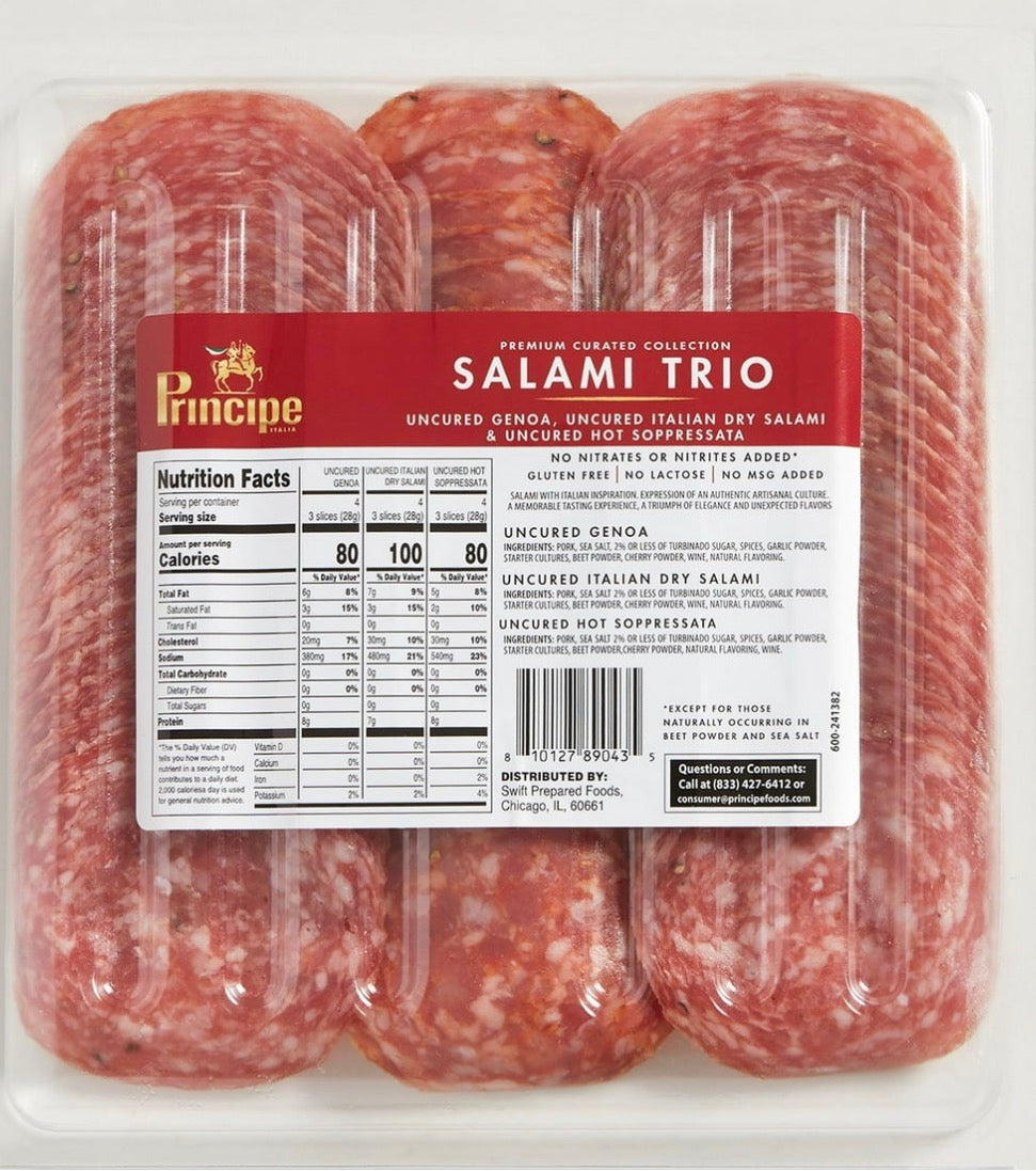 Principe Uncured Salami Trio, 12 oz.