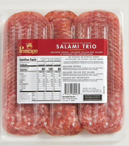 Principe Uncured Salami Trio, 12 oz.