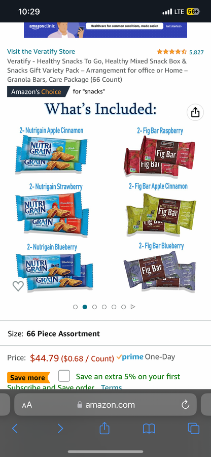 Granola Bars Variety Pack (66 Ct) image 4